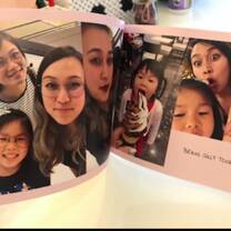 Host Family Makes a Memory Photo Album for Their Au Pair