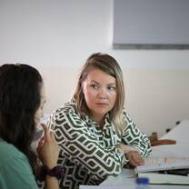 Students talking