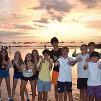 Middle school in Costa Rica at sunset