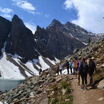 Teens hiking in Canada