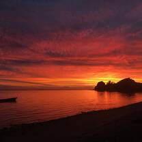 Vorovoro Island at sunset