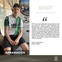 an boy ambassador next to a quote 