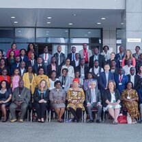 formal photo of large group of people 