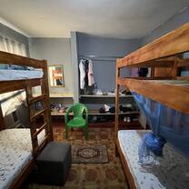 Room with two bunk beds