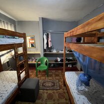 Room with two bunk beds