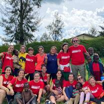 Volunteers in guesthouse 