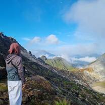 Near the summit of Mt Sibayak