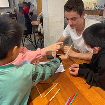 Voluntary work at elementary school library  