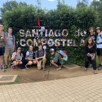 Students walking the Camino de Santiago