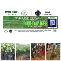 Every three months we cerebrate together on a certain school as we plant 10 trees 