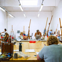 Students in painting class