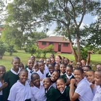Volunteer and students 