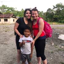 Volunteers with program participant