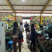 volunteers at the market