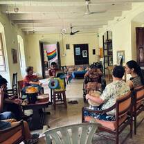 Volunteers at special needs facility