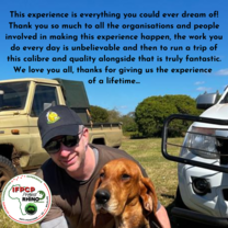 man with anti poaching dog
