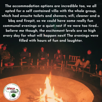 group around camp fire
