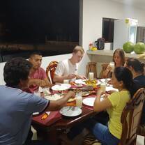 Dinner with host family