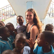 Amelia our childcare volunteer at the Good Shepherd home 