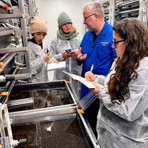 Students conducting research in a lab
