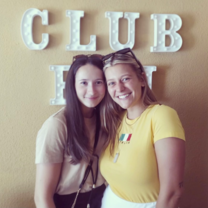 Two American au pairs enjoying summer in Spain