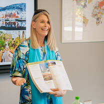 woman teaching a class