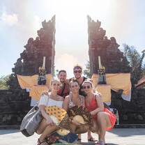 People at Tanahlot Temple