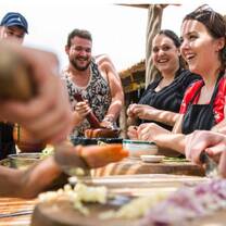 students taking a cooking class