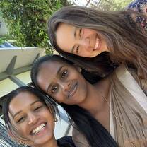 With another volunteer and teacher