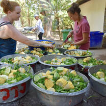 Volunteers helping out at the centre