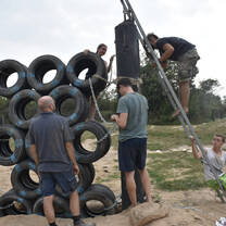 Volunteers helping out at the refuge