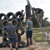 Volunteers helping out at the refuge