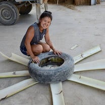 Volunteers helping out at the refuge