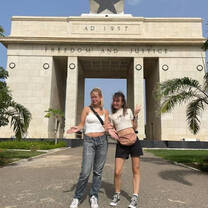 Volunteers on tour to the Black Star Square