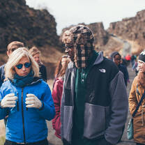 EF Gap Year student talking to the Tour Director