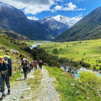 Hiking the Matukituki Valley in New Zealand