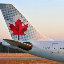Aeroplane with Canada flag
