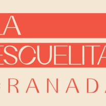 La Escuelita Granada logo in beige and red