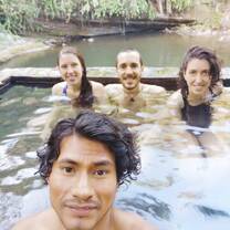 Hot springs with few participants