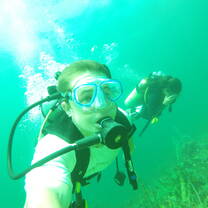 Girl Scuba Diving Selfie