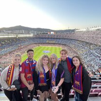 Students at Camp Nou