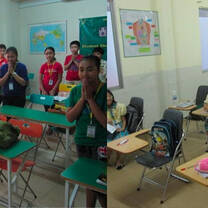Typical Cambodian classroom