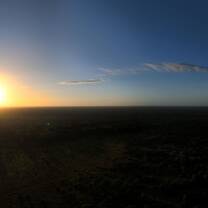 sunset over feild
