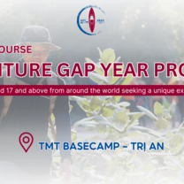 TMT Adventure Gap year logo over a picture of a forest