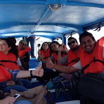group in orange life preservers