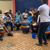 young students listening to a speaker