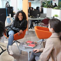 Students lounging in IES Milan Center