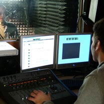 students doing voice over work