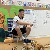 Christian and his trusty tiger
