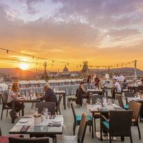 Rooftop bar at sunset